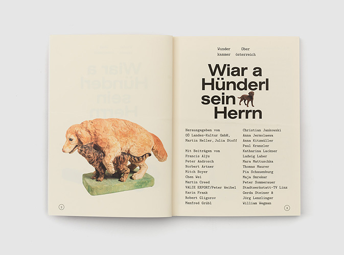 Wia a Hünderl sein Herrn, open booklet